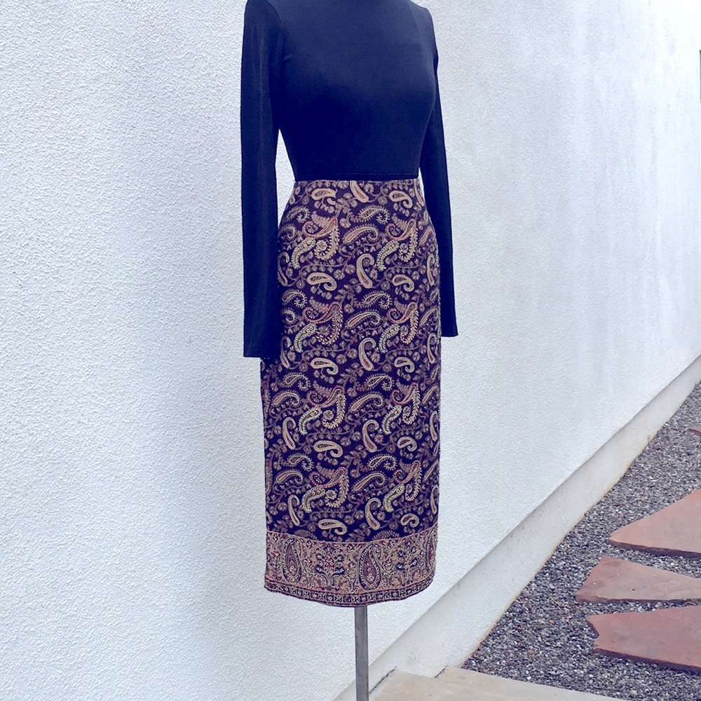 Beautiful hand beaded paisley skirt, made in India